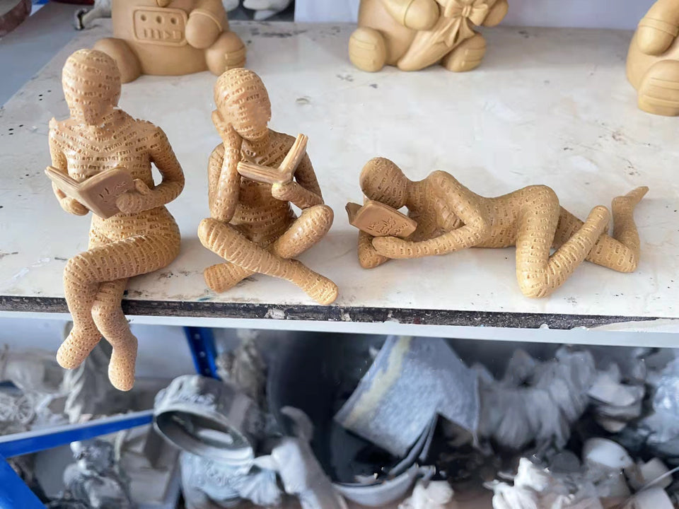 Reading Woman Thinker Resin Statue