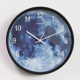 12-inch Wall Clock For Home Decoration Blue Moon