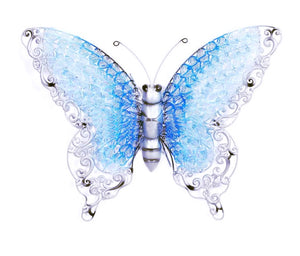 Butterfly Wall Decor With Blue Wing Scales